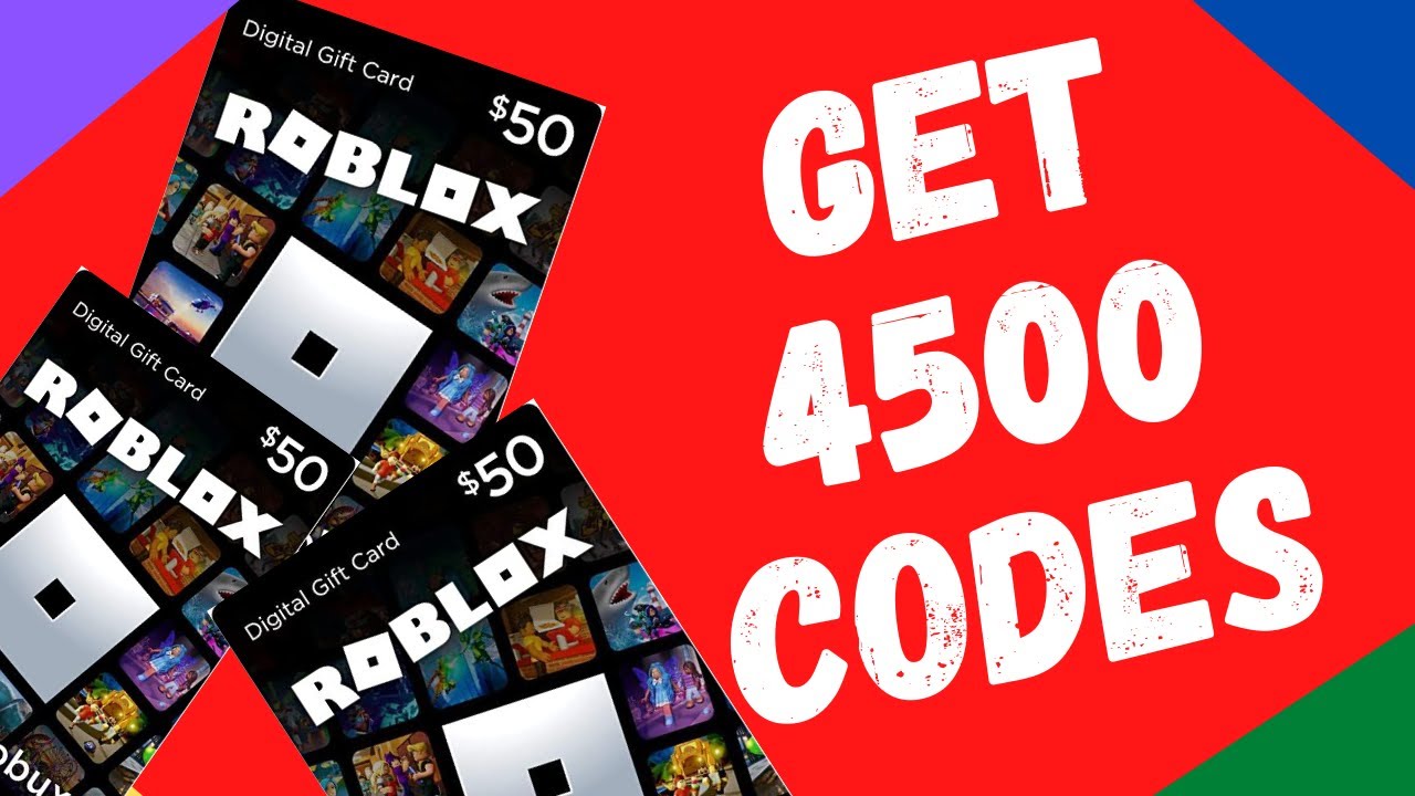 Ultimate 4500 $dollar roblox gift card codes 2020 unused
